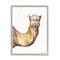 Stupell Industries Camel Side Portrait Desert Animal Tan White in Gray Frame Wall Art